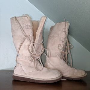 UGG Tall Suede Lace Up -Whitley Sz 6 - Style#5122